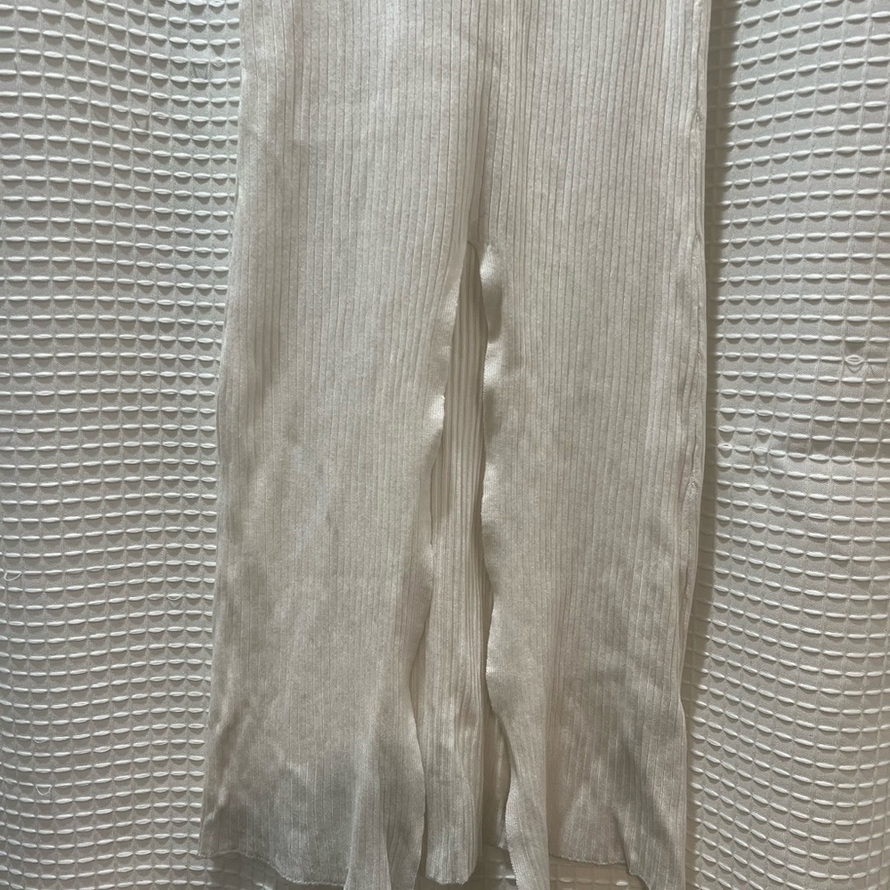 Mango White Ribbed Maxi Dress - Picture 4 of 4